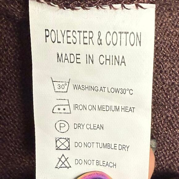 Uget oversized burgundy long sleeve sweater oxblood high-low hem size large - Picture 4 of 5